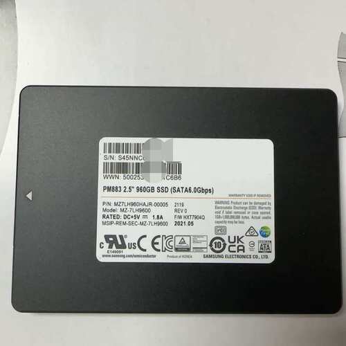 {议价}三星960G固态硬盘 PM883 960GB SSD 960