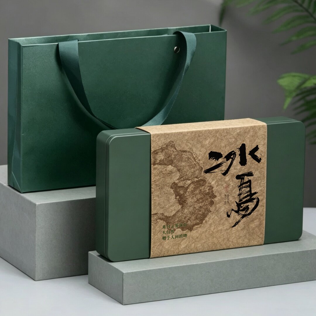 高档长方形龙珠茶叶铁罐空盒定制图片