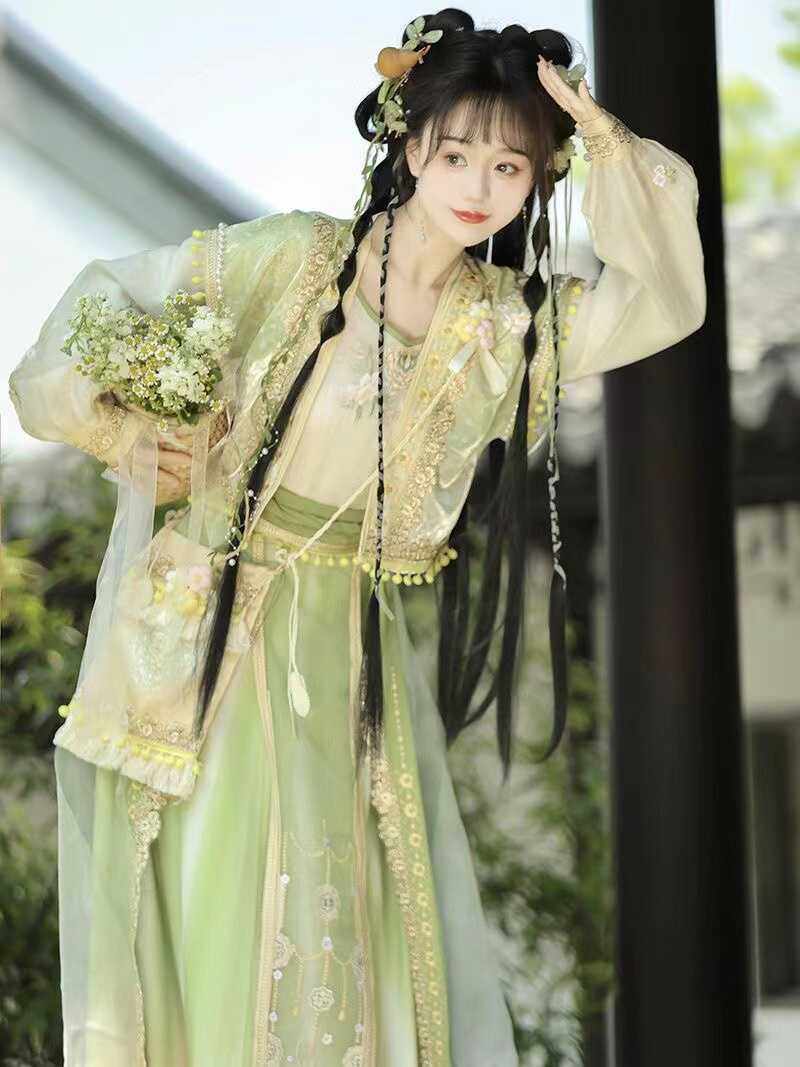 墨晨烟雨新枝绿影灯笼裤褶裙国风日常款汉服出租日常清新,女装/女士精品,汉服半身裙,淘宝优惠券,粉丝福利购,淘宝优惠卷