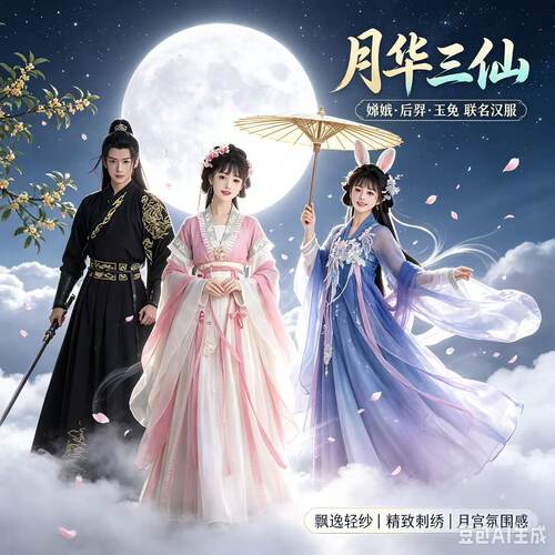 嫦娥玉兔仙子中秋园游会服装租赁