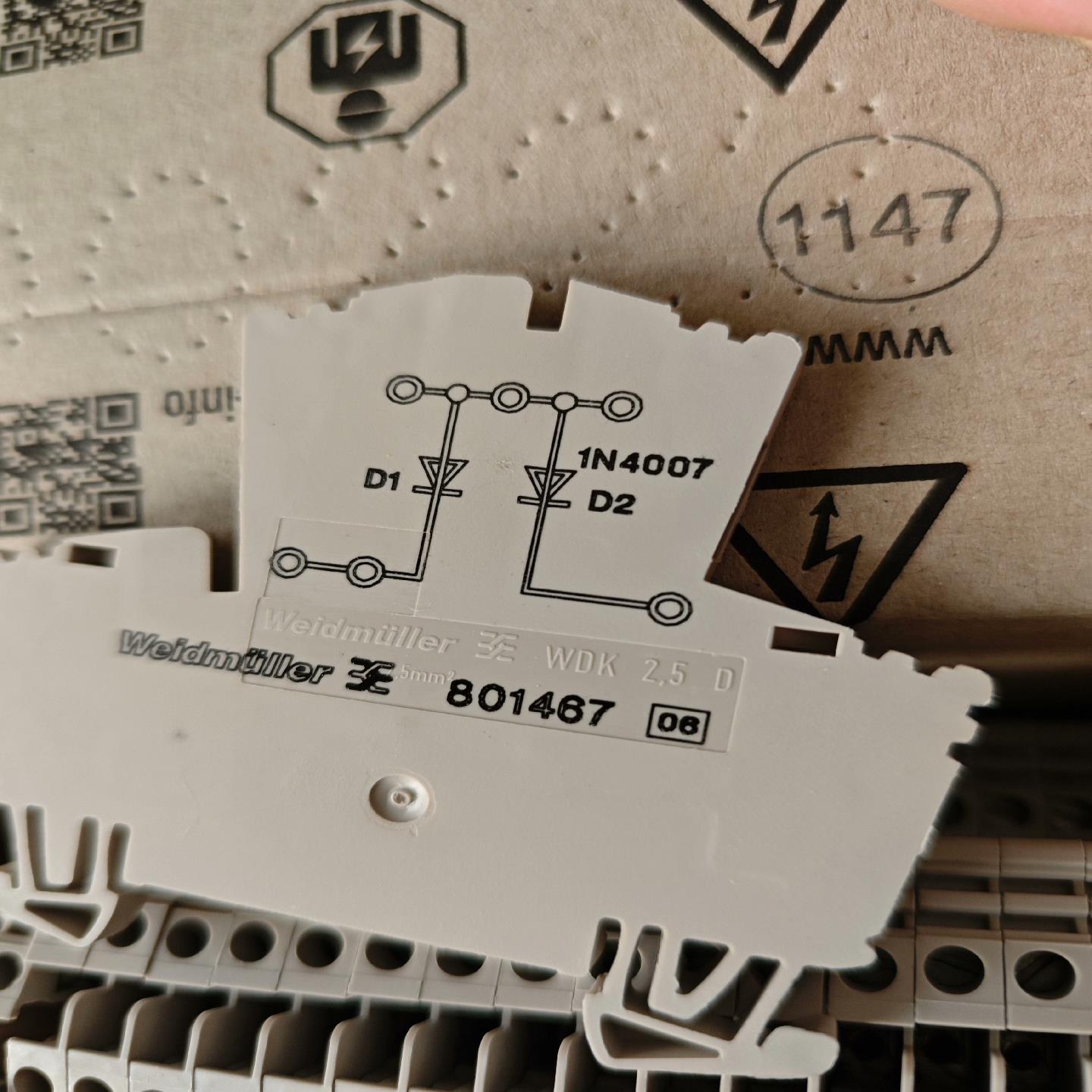 魏德米勒二极管接线端子WDK 2.5 2D 1.A