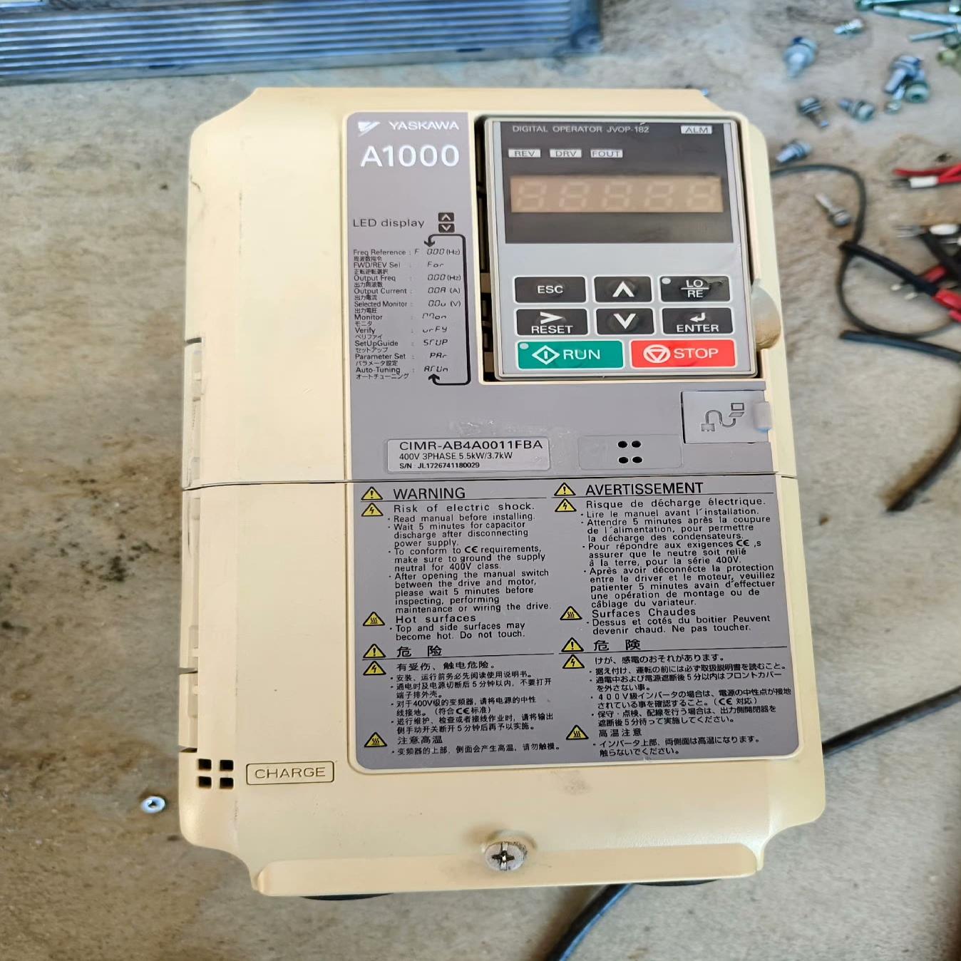 安川A1000变频器，CIMR-AB4A0011FBA，