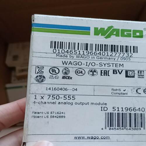 万可模块wago 750-555   现货全新
