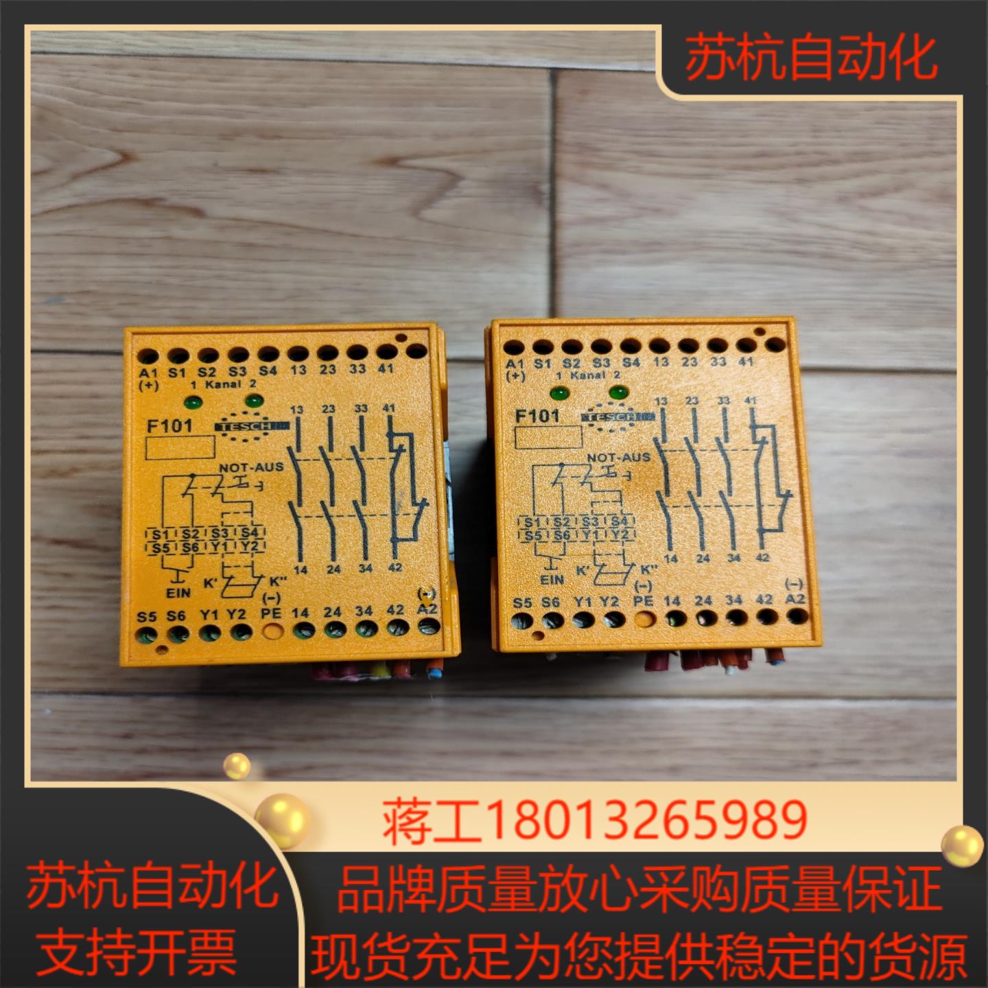 TESCH F101x04安全继电器，，功能正常，两