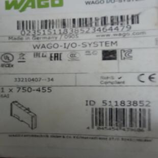455现货8个 万可模块wago750
