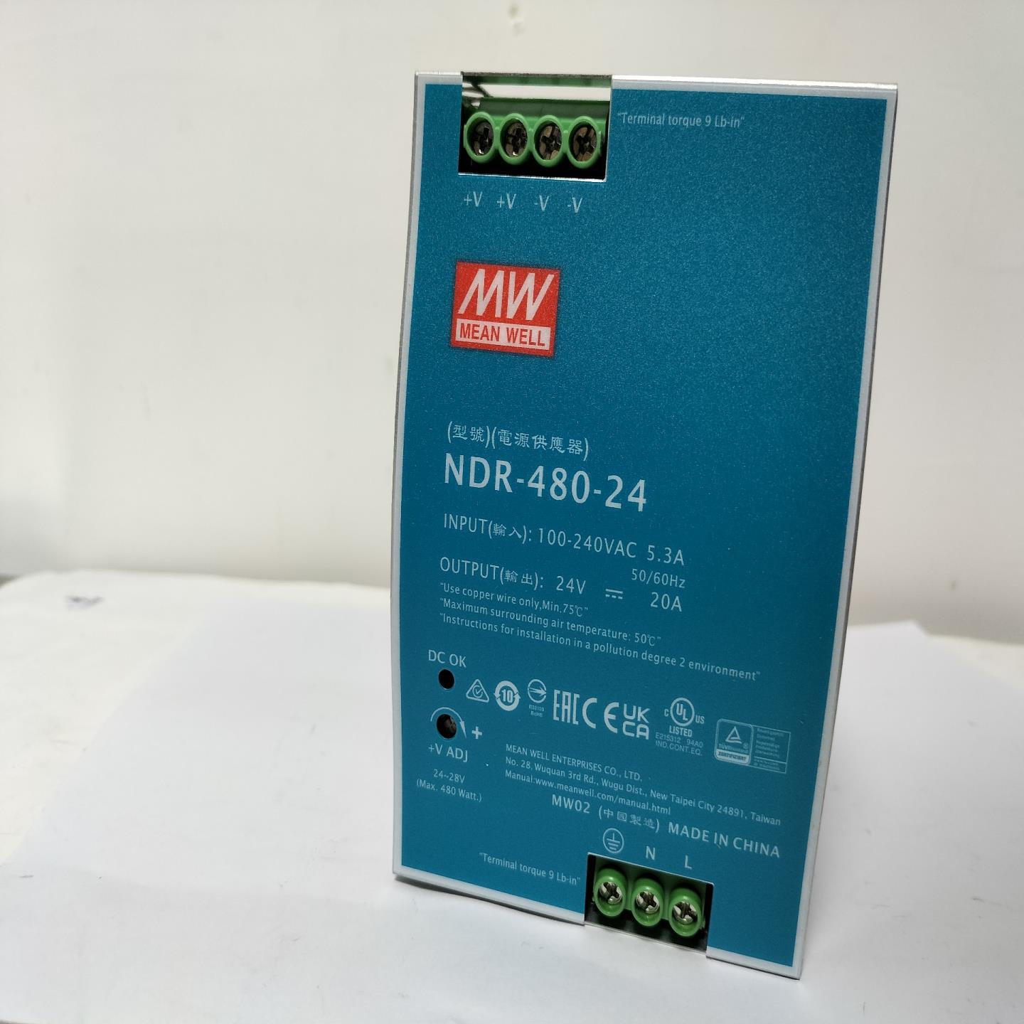 NDR-480明纬220转24导轨20A开关电源DRP变压器