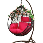 吊篮吊椅阳台藤椅室内家用秋千摇摇椅吊床网红鸟巢摇篮椅