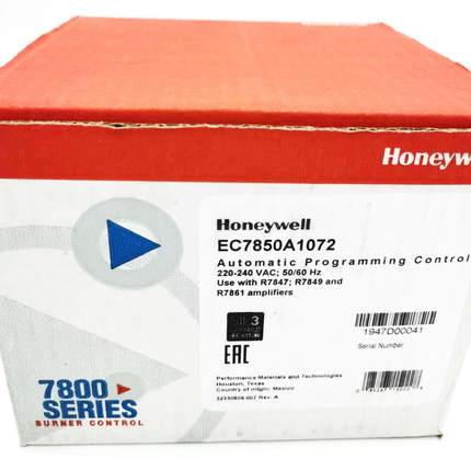 原装供应 EC7850A 1072 230V Mod 2 秒清除燃烧器控制器