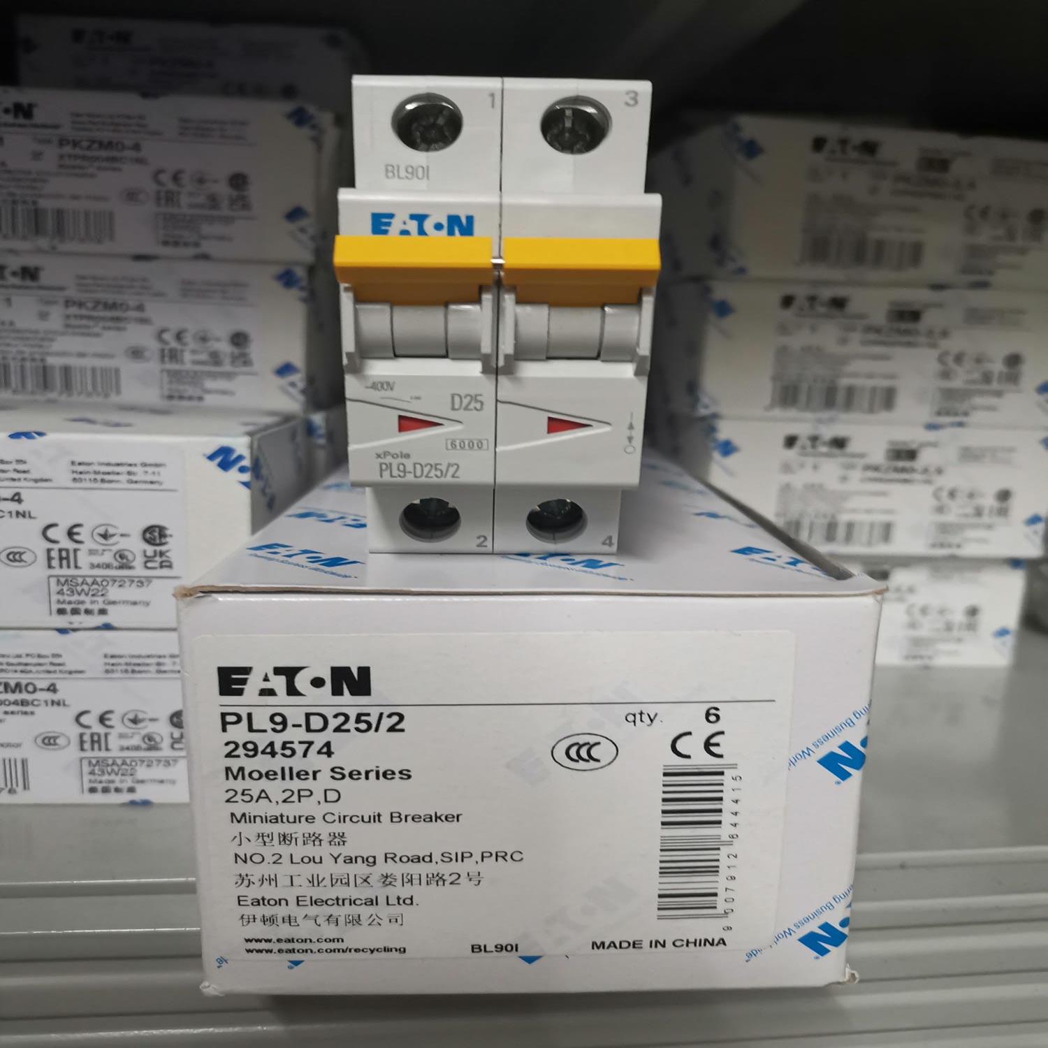 EATON MOELLER微断PL9-D25/2 25A2PD曲线