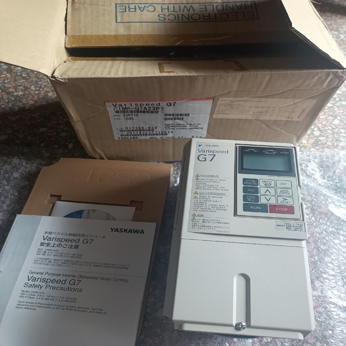 G7安川变频器CIMR-G7A23P7 3.7KW全新原装现