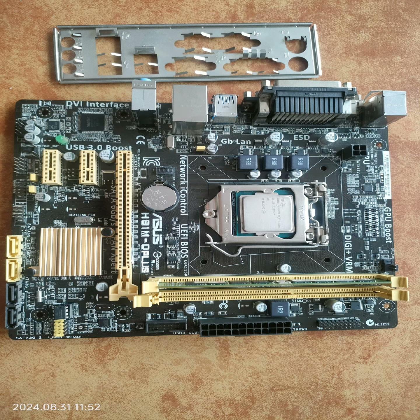 （设备配件）华硕H81M-D PLUS主板G3260cpu4G内存，