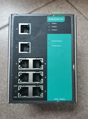 moxa工业级管理网络交换机EDS-508A，两台，功能