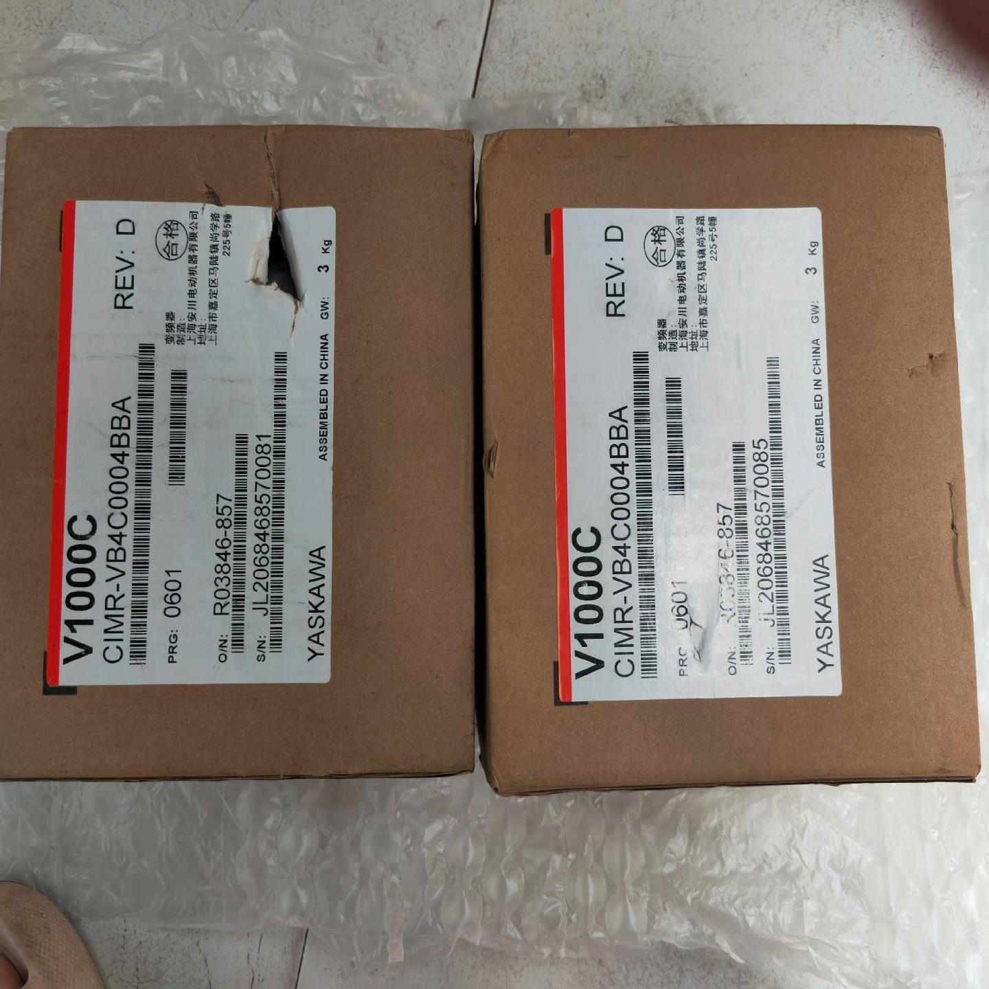 全新原装安川变频器CIMR-VB4C0004BBA   1.