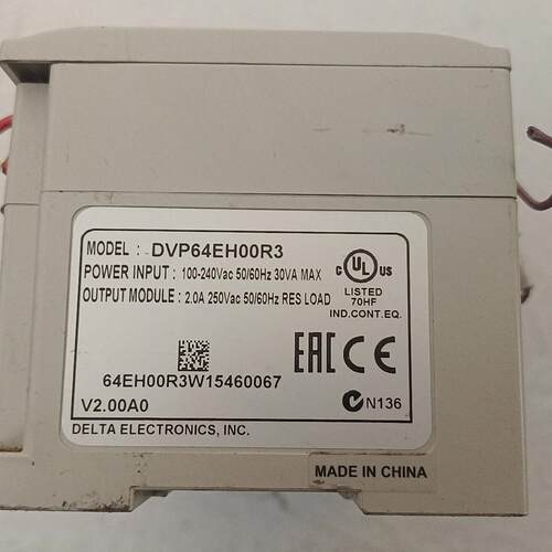 （设备配件）台达DVP-64EH系列PLC，台达DVP64EH00R3，