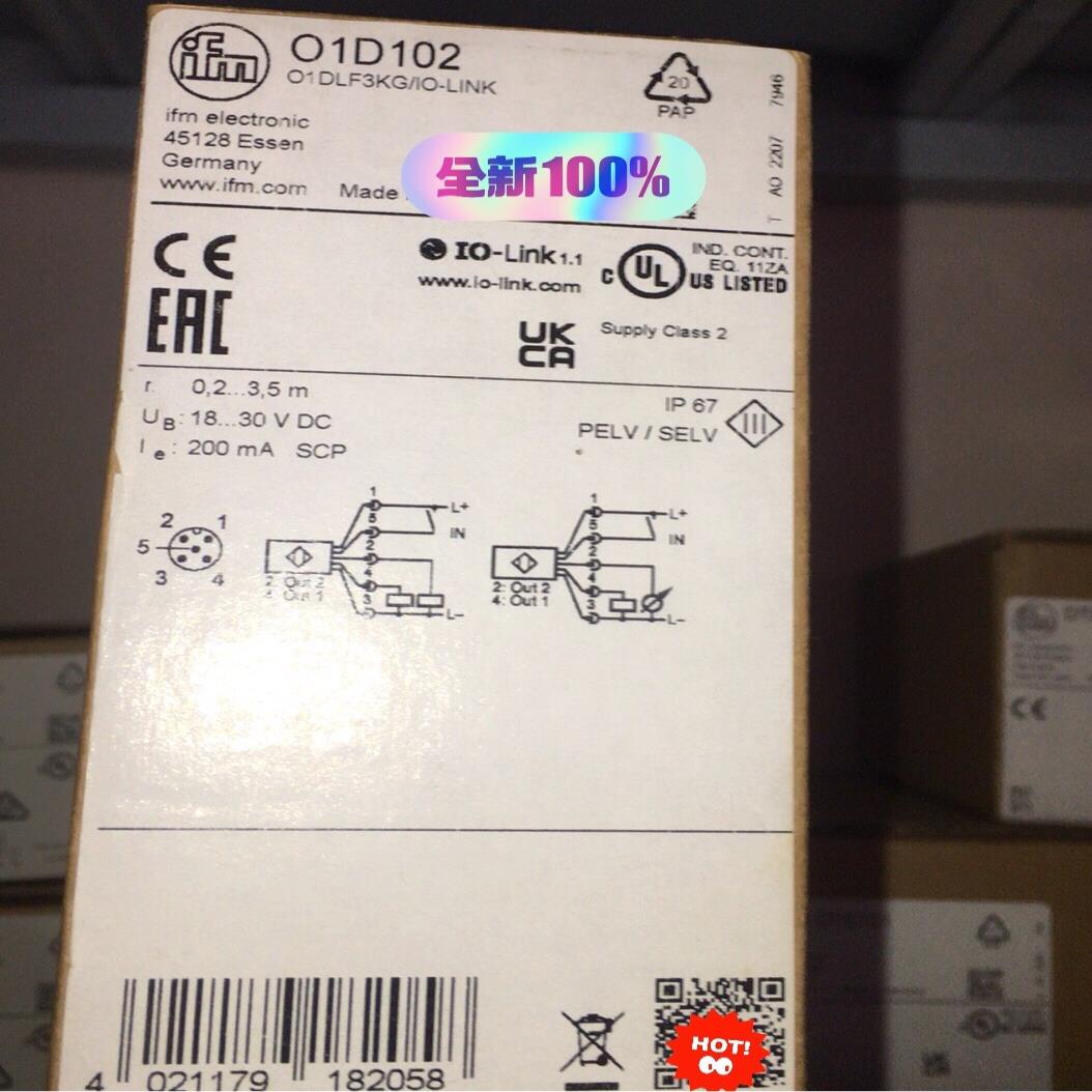 易福门O1D102  全新原装ifm传感器 未拆封