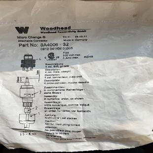 Woodhead 插头德国原装8A4006-32