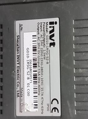 议~#变频器英威腾GD10-1R5G-S2-B220v15