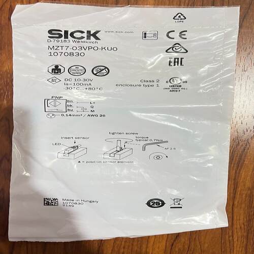 MZT7-03VPO-KU0磁性开关，全新原装SICK西克