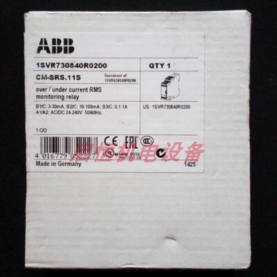 ABB监测继电器 CM-SRS.11S 1c/o， 24-240V，1SVR730840R0200