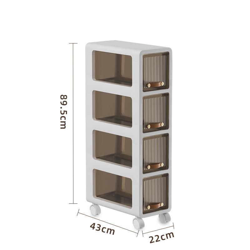 多功能抽屉式夹缝收纳柜家用储物置物架杂物收纳箱透明塑料储物柜