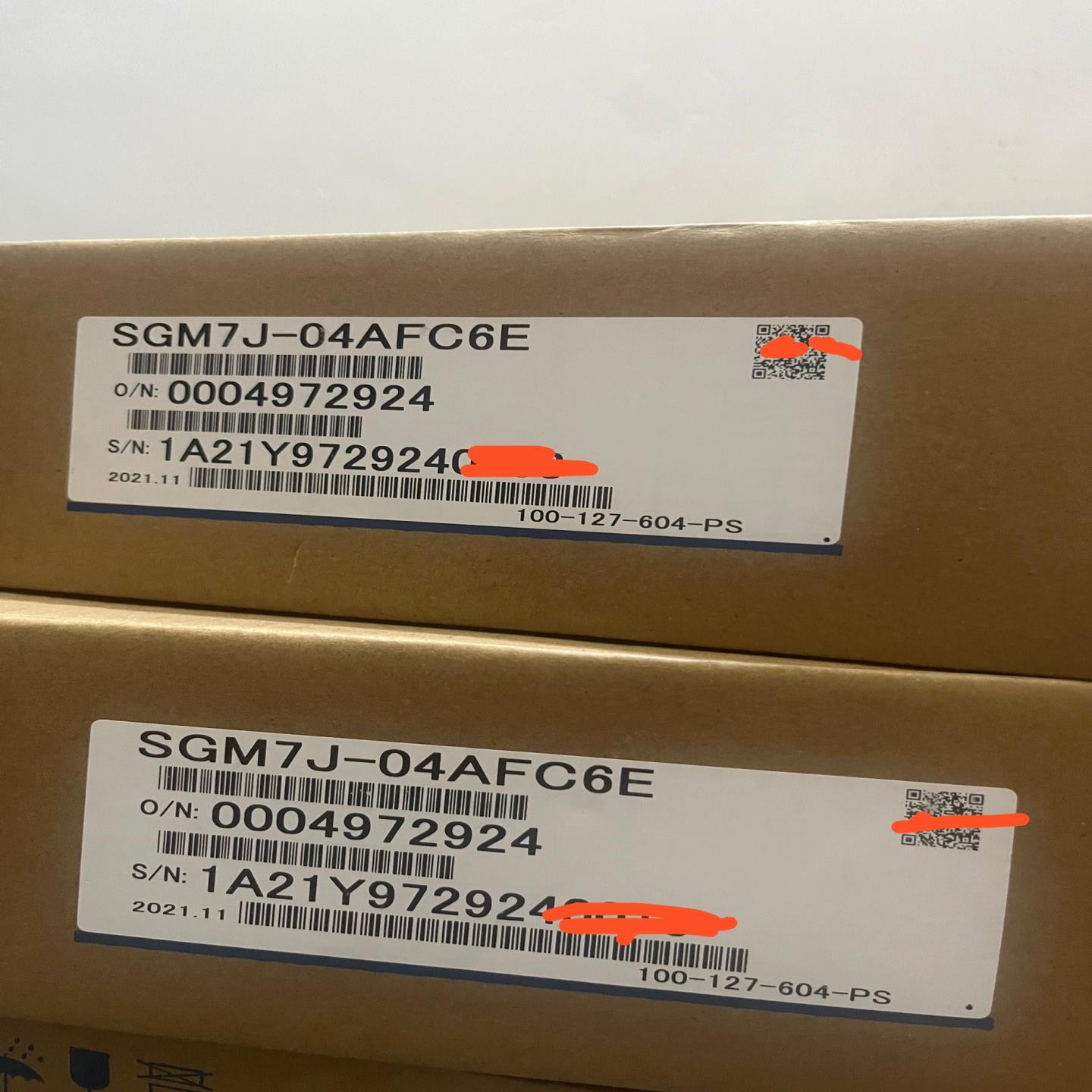 全新原装安川400W带刹车伺服电机SGM7J-04AFC6E