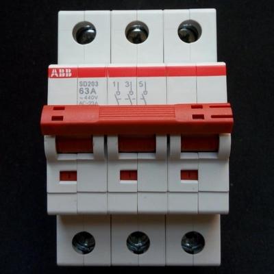 ABB隔离开关断路器 SD203/63 3P 63A，SD204/63 4P 63A