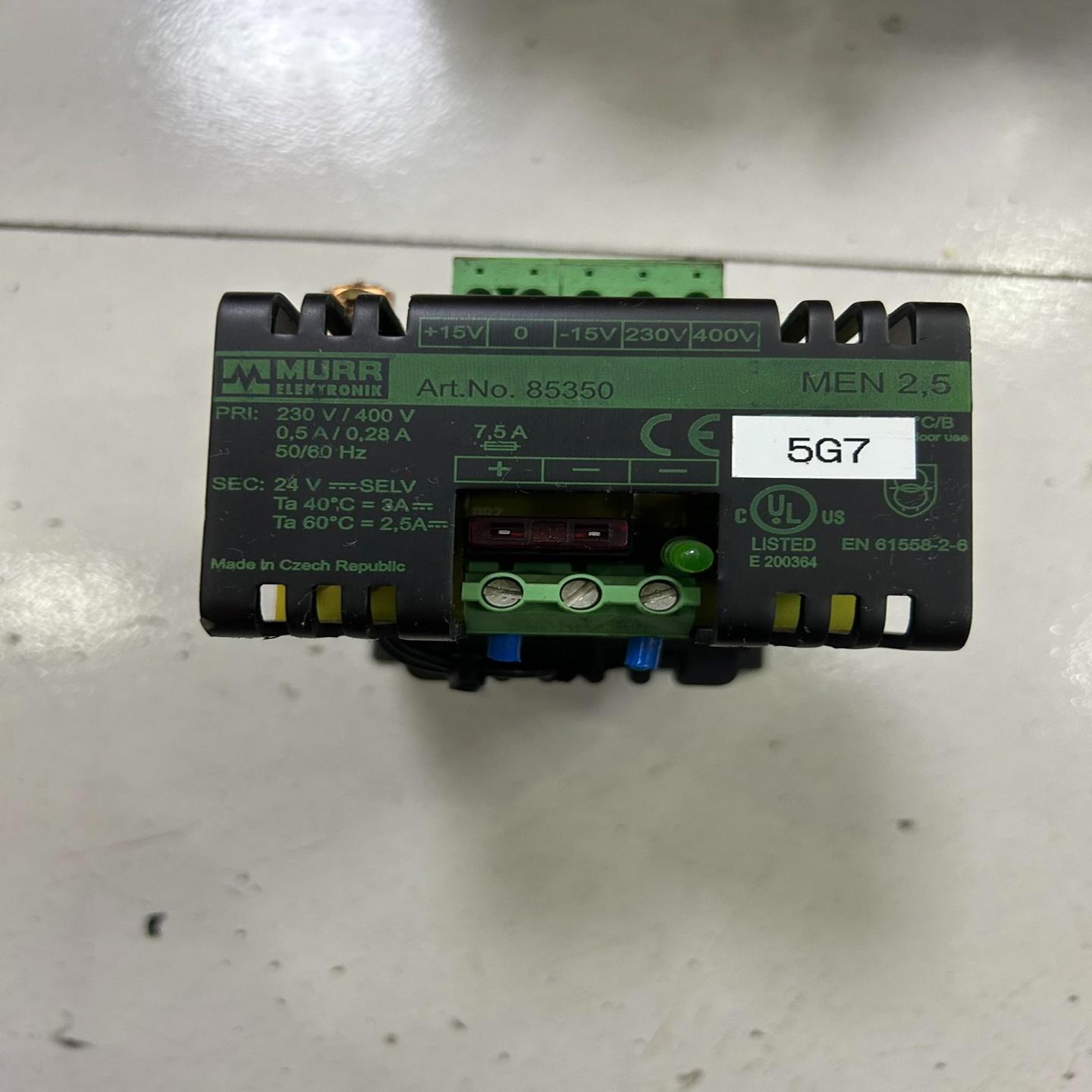 德国MURR穆尔变压器型滤波电源型号85350 MEN2，5