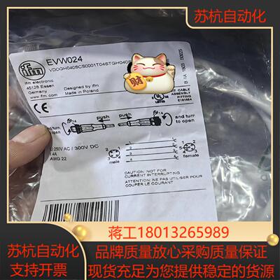 ifm宜福门连接线EVW024 EVW025 EVW028议价