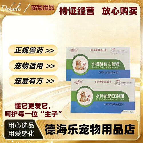 大成水杨酸钠注射液10ml十支解热镇痛风湿症宠物适用医院同款正品