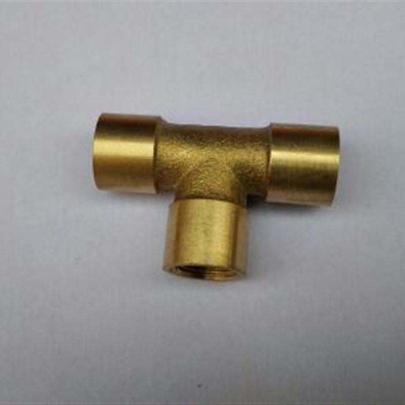 压力表铜三通内丝等径接头 内螺纹1分三通G1/8内丝三通接头铜三通