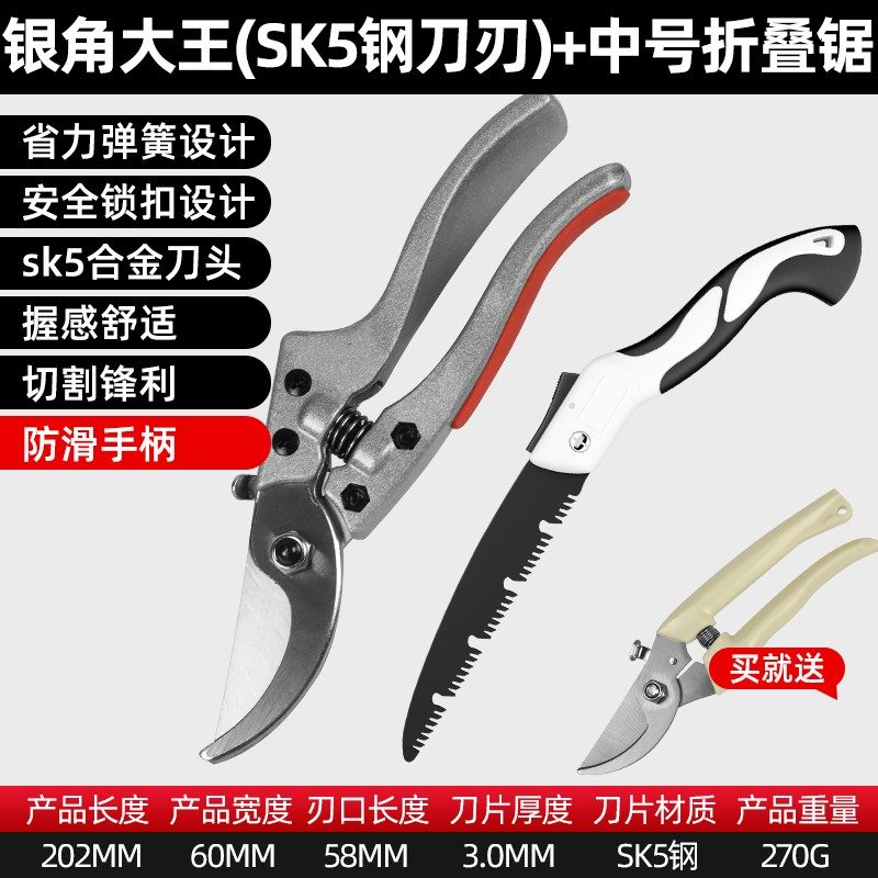 德国进口剪树枝专用剪刀园艺果树修枝剪sk5粗枝修花省力剪子园林