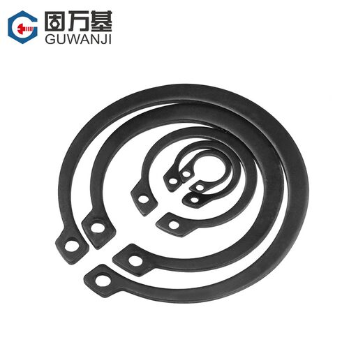 铁发黑轴卡外卡轴用卡环轴承弹性挡圈卡扣C型卡簧国标65MN锰GB894