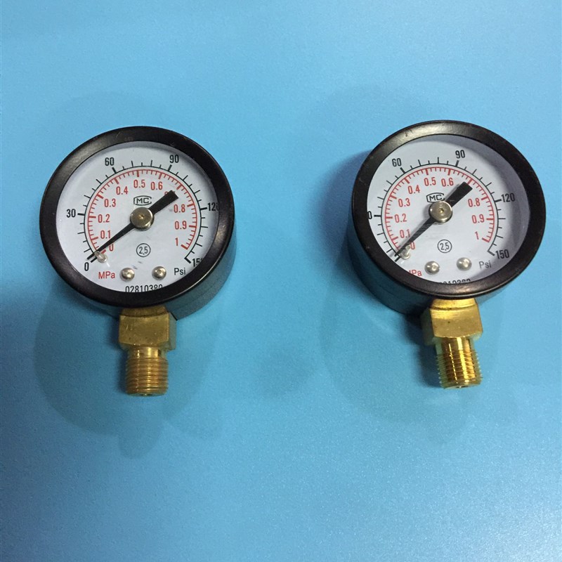 Y40径向压力表小压力表Y40螺纹G1/8 1分 气压表 量程0-1MPA空气表