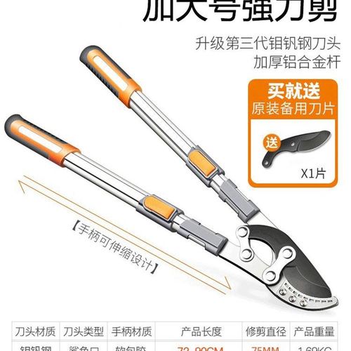德国精工剪树枝专用剪刀修枝剪伸缩杆果树粗枝园艺花剪园林省力