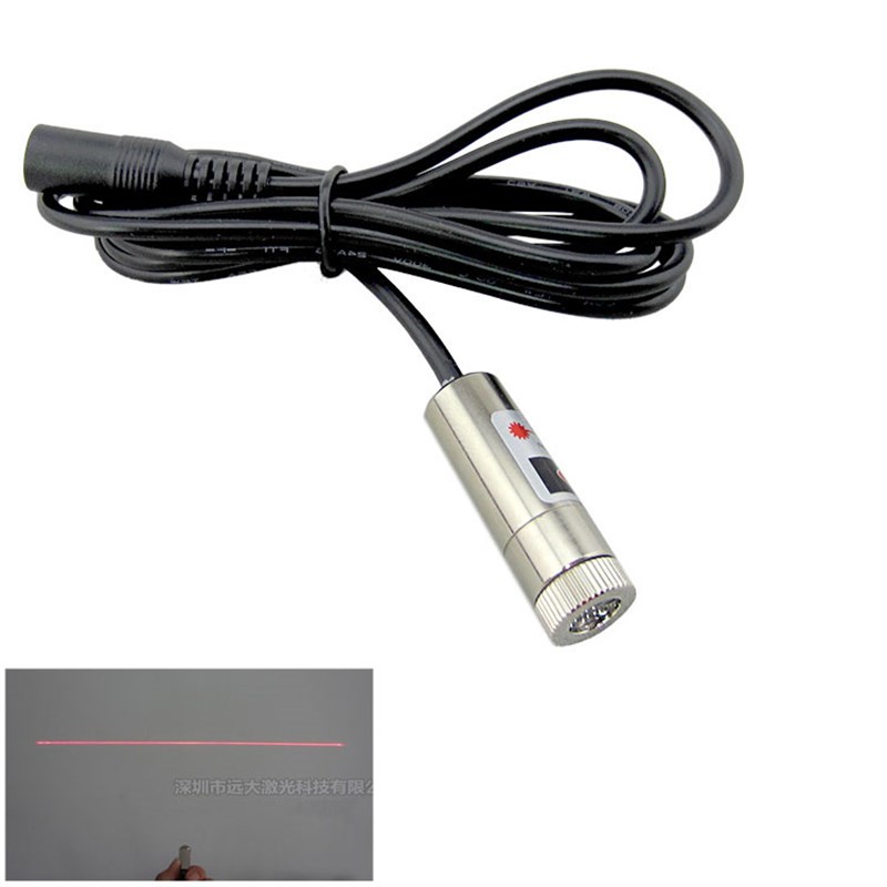 12v一字线激光定位灯可调一字镭射标线器机械设备用24v直线激光头