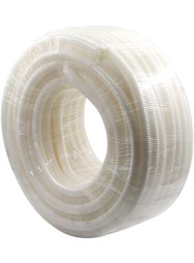 白色塑料波纹管加厚PP阻燃PVC穿线软管电线电工绝缘蛇皮管16一寸