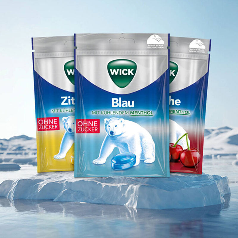 保税德国wick薄荷糖硬糖桉树柠檬清凉劲爽樱桃软糖超强提神72g