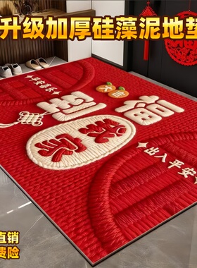 入户门地垫家用红色地毯门垫进门脚垫门口垫子客厅进户大门防滑垫