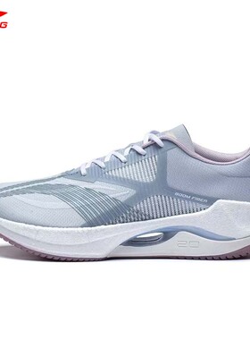 LiNing李宁超轻20女款耐磨透气 低帮 跑步鞋灰蓝ARBT002-3韩