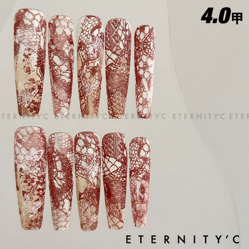 C+舞蝶绮梦 亚文化新款欧美小众高级超长重工轻奢美甲穿戴甲手工