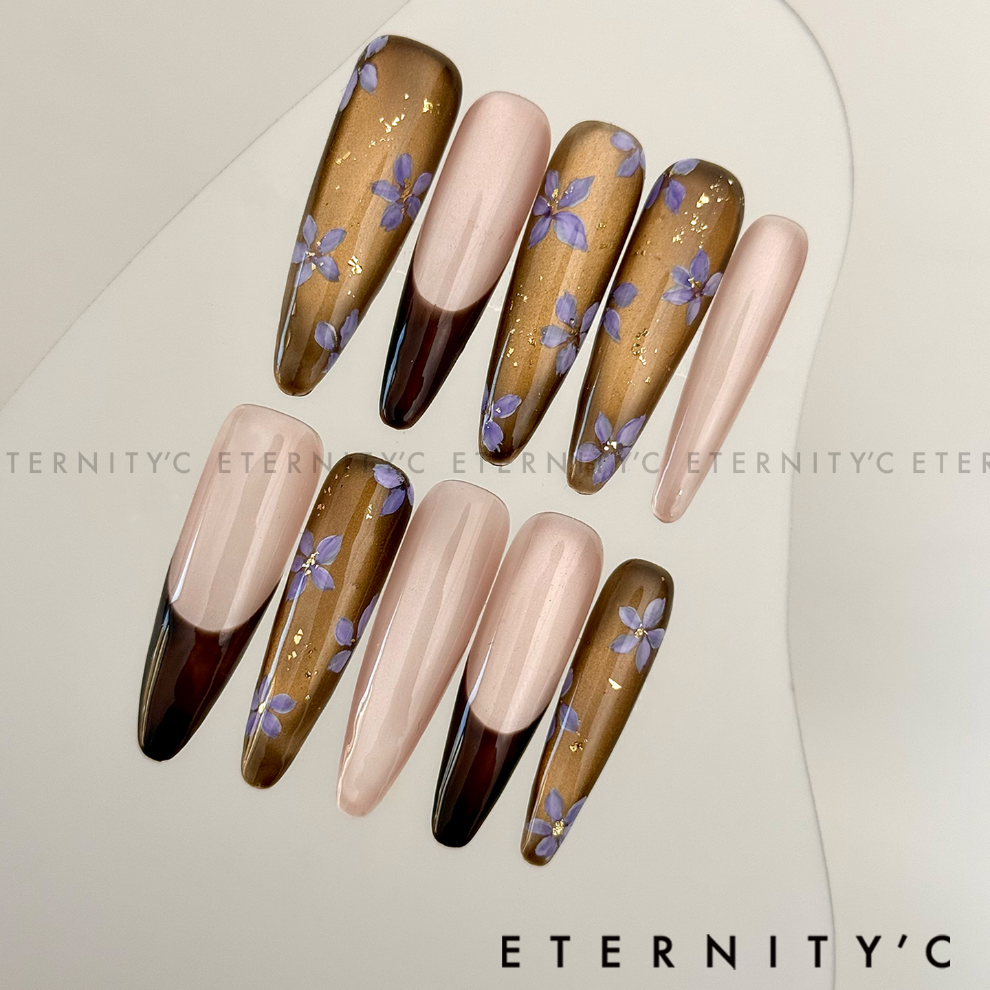 C+摩卡紫星穿戴甲秋冬新品