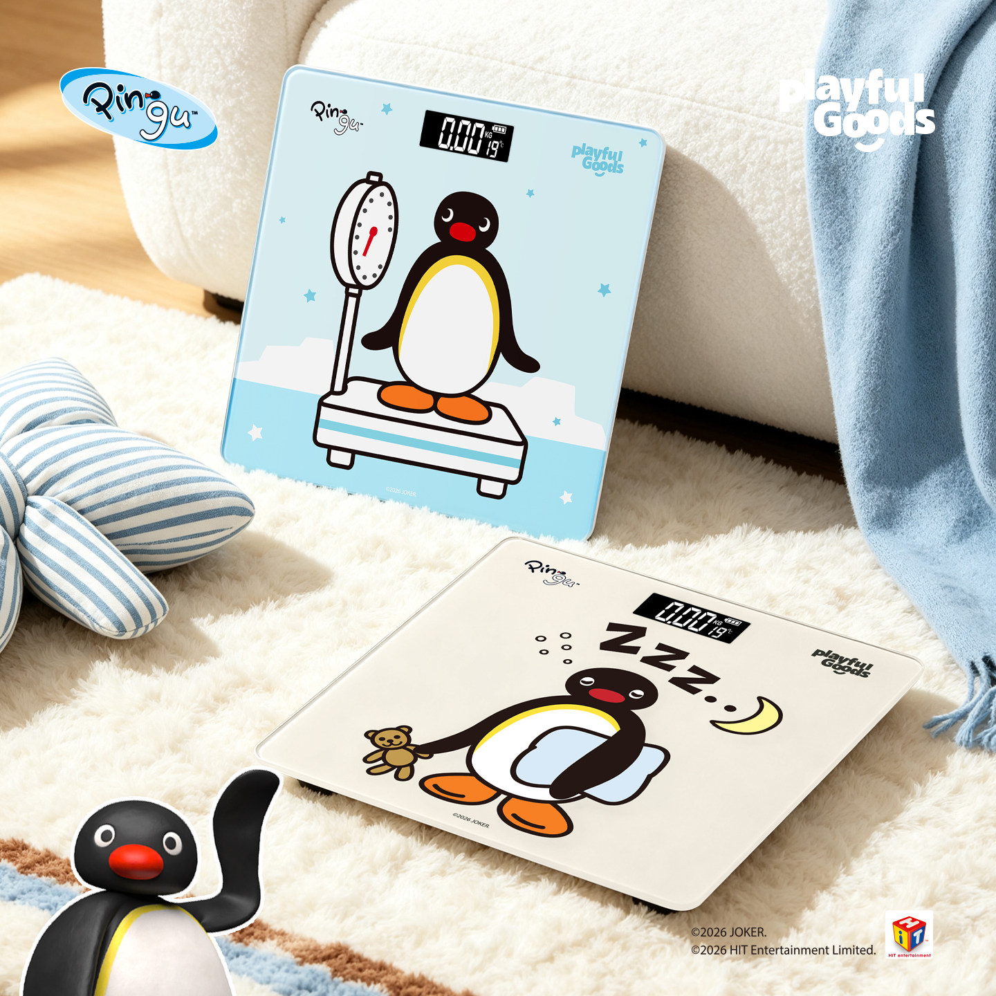 有点淘气x Pingu电子秤奶茶鼠充电体重秤家用精准宿舍