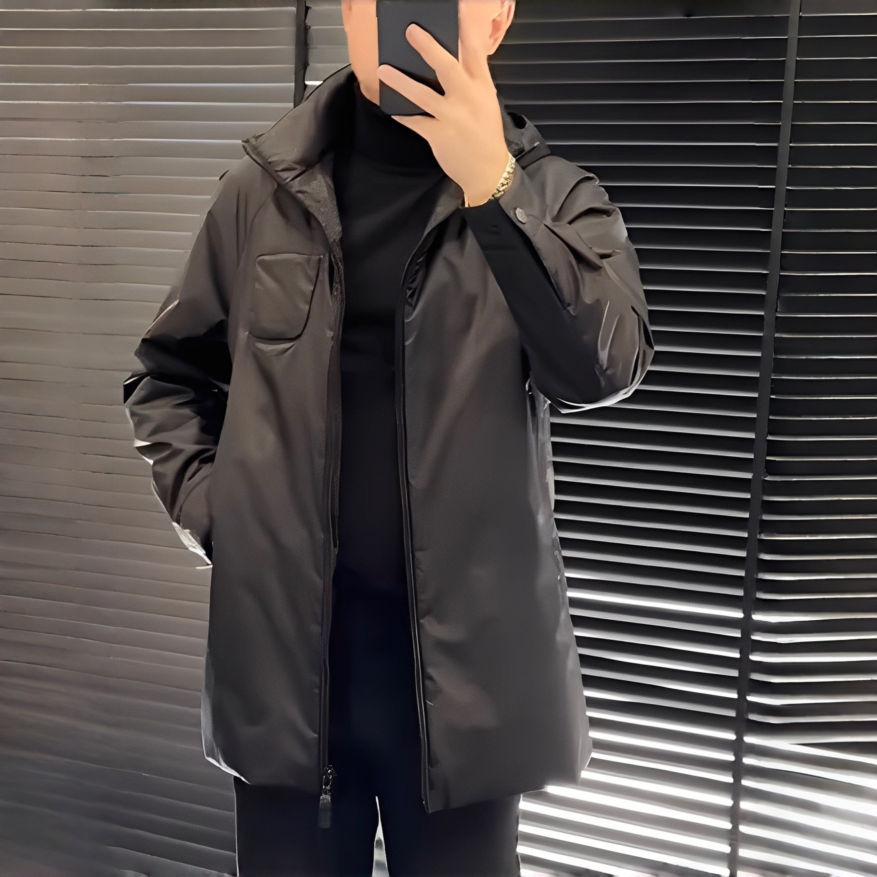 男士棉服2025年秋冬新款舒适时尚潮流帅气防风保暖中长款帅气个性