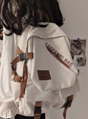日本进口双肩包女大学生日系简约