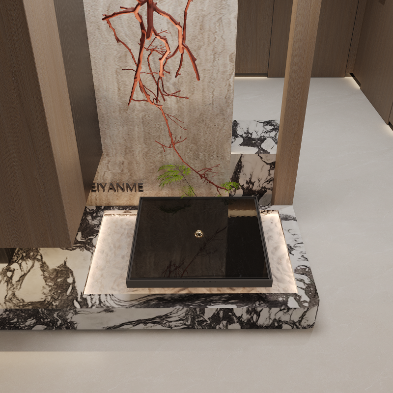 EIYANME轻奢别墅流水摆件循环水高端极简现代庭院客厅商业定制T1