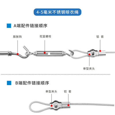 不锈钢304包塑晾衣绳神器户外室外晒被子钢丝绳家用阳台凉衣楼顶