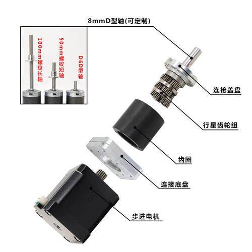 42步进电机精密行星齿轮减速机微型直流调速变频驱动器混合式套装