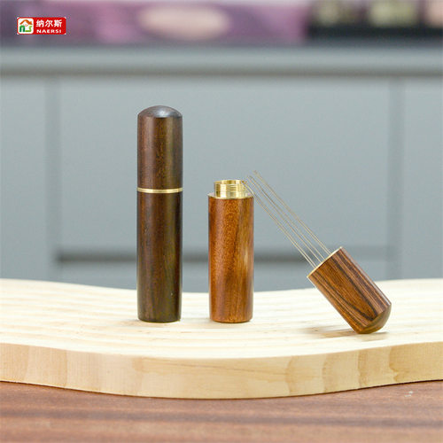 实木咖啡布粉针搅拌松粉针不锈钢针式布粉器咖啡结块打散器