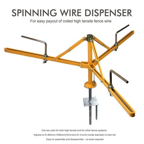 栅栏修复工具栅栏放线器栅栏工具Spinning Fence Wire De-Reeler