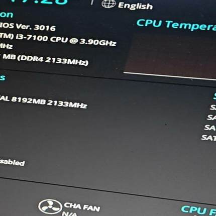i3 7100CPU，功能正常使用。